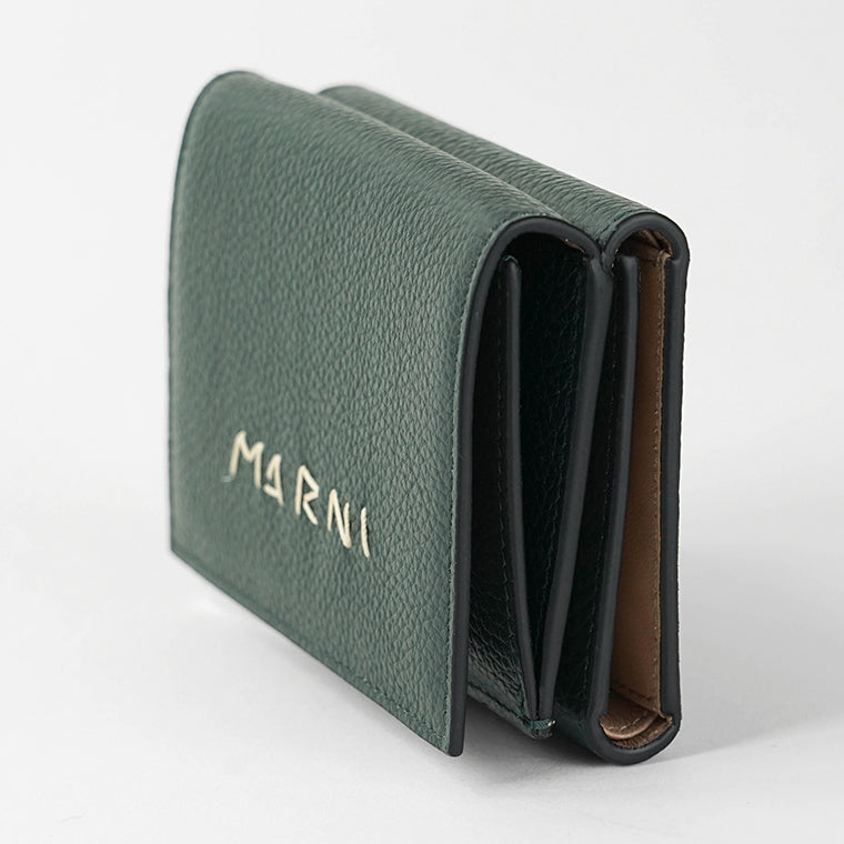 MARNI メンズ 3つ折り財布 PFMI0097U0 P6533 ダークぺトロール 00V93