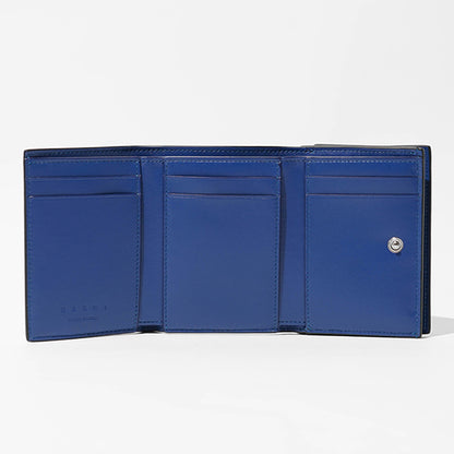 MARNI メンズ 3つ折り財布 PFMI0097U0 P6533 ブラック ブルー 01N99