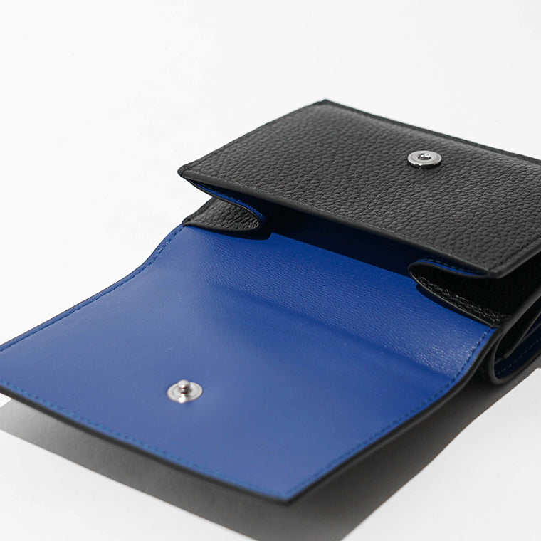 MARNI メンズ 3つ折り財布 PFMI0097U0 P6533 ブラック ブルー 01N99