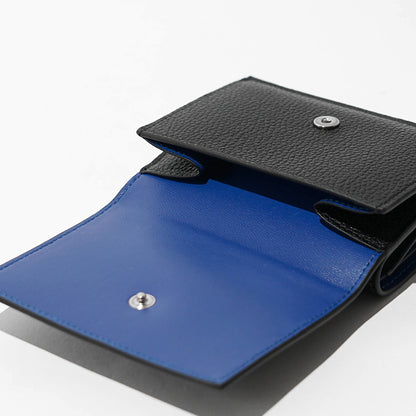 MARNI メンズ 3つ折り財布 PFMI0097U0 P6533 ブラック ブルー 01N99