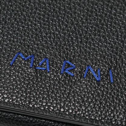 MARNI メンズ 3つ折り財布 PFMI0097U0 P6533 ブラック ブルー 01N99