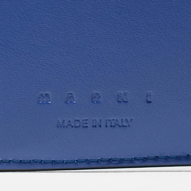 MARNI メンズ 3つ折り財布 PFMI0097U0 P6533 ブラック ブルー 01N99