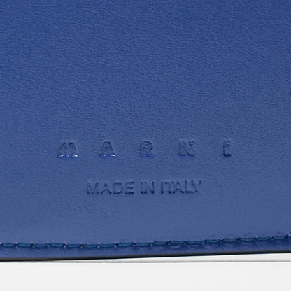 MARNI メンズ 3つ折り財布 PFMI0097U0 P6533 ブラック ブルー 01N99