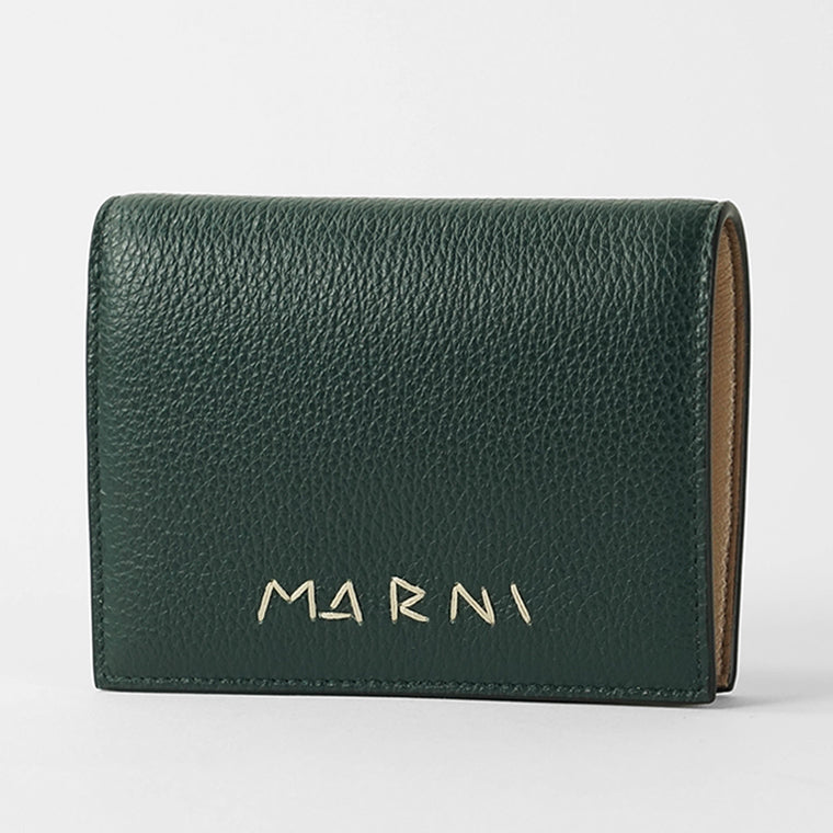 MARNI メンズ 2つ折り財布 PFMI0098U0 P6533 ダークぺトロール 00V93