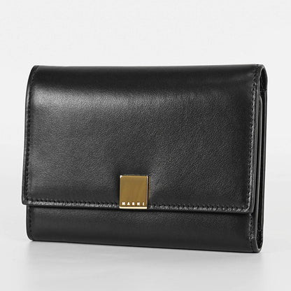 MARNI レディース 3つ折り財布 PFMO0104U1 P5298 BLACK ブラック 00N99