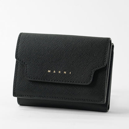 MARNI レディース 3つ折り財布 PFMO0124U0 LV520 ブラック Z360N