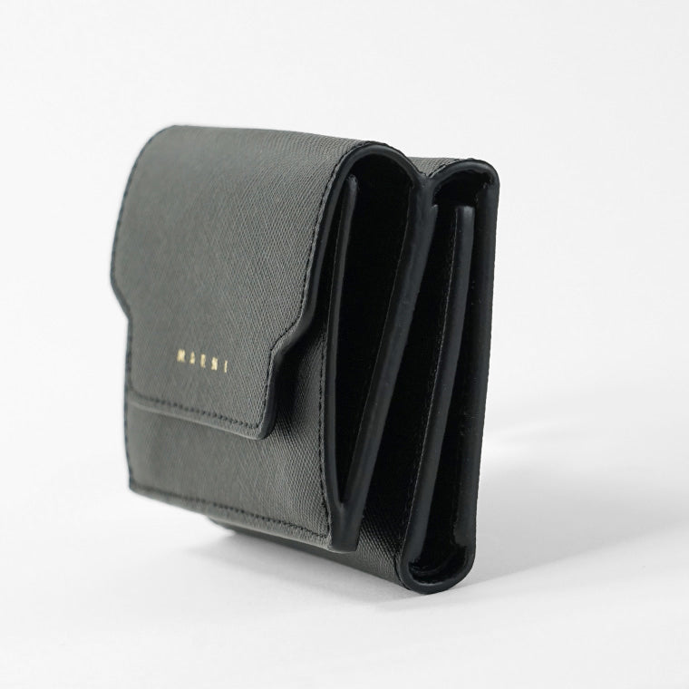 MARNI レディース 3つ折り財布 PFMO0124U0 LV520 ブラック Z360N