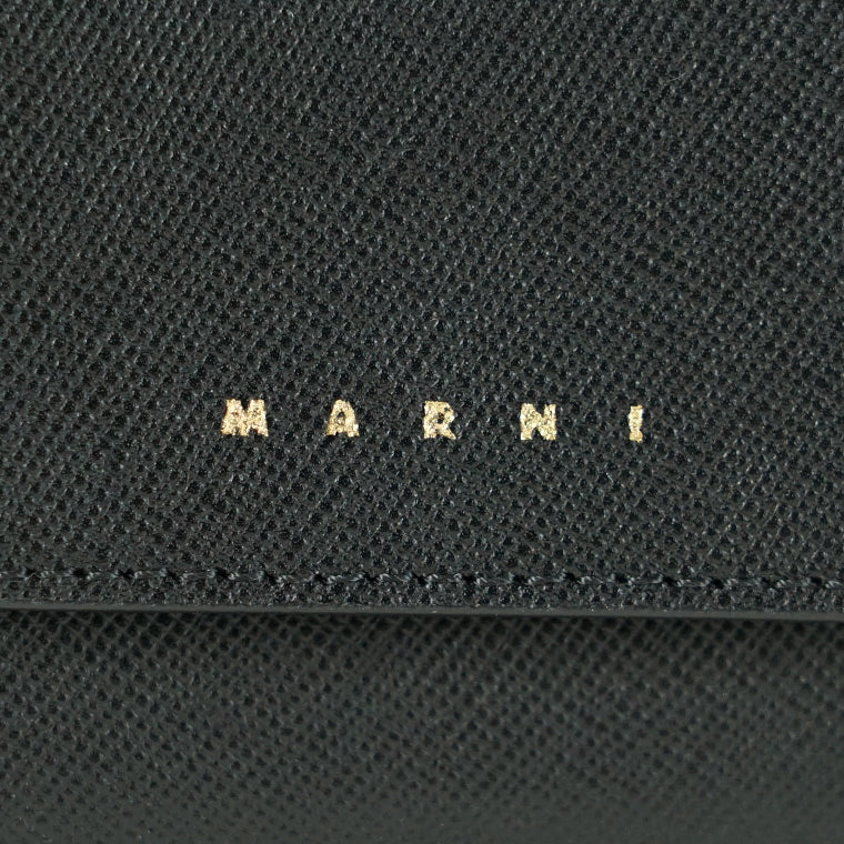 MARNI レディース 3つ折り財布 PFMO0124U0 LV520 ブラック Z360N