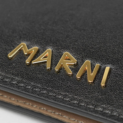 MARNI レディース 2つ折り財布 PFMOQ14Q16 P8914 ブラック 00N99