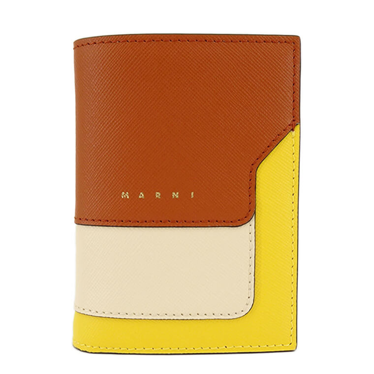 MARNI レディース 2つ折り財布 PFMOQ14U13 LV520 TABASCO TALC LEMON タバスコ タルク イエロー Z619M