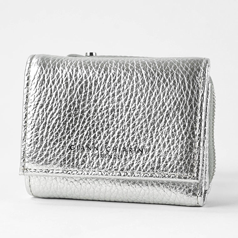 GIANNI CHIARINI レディース 3つ折り財布 PFW5065 GRN LM SILVER シルバー 0406