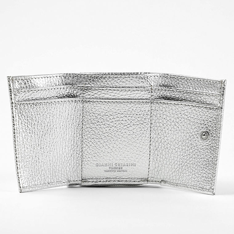 GIANNI CHIARINI レディース 3つ折り財布 PFW5065 GRN LM SILVER シルバー 0406