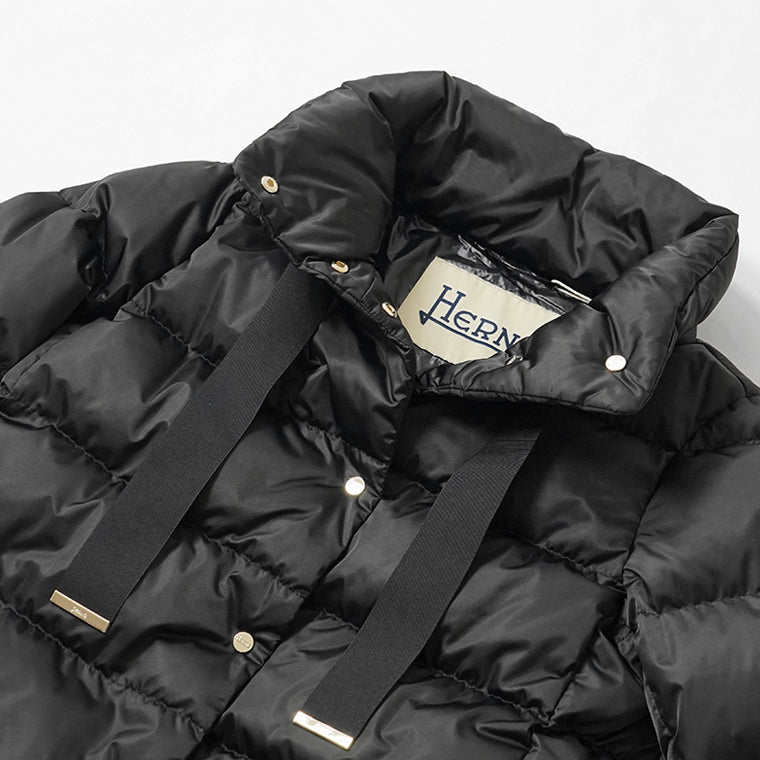 HERNO レディース ダウンジャケット CAPES CAPPA IN SATIN PI001936D 12170Z ブラック 9300