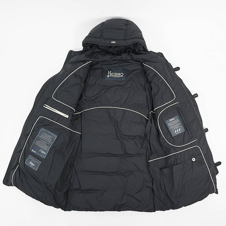 HERNO メンズ ダウンジャケット L'ESKIMO PI004ULE 12456Z ブラック 9300