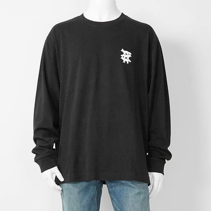 MAISON KITSUNE メンズ 長袖Tシャツ STUNT FOX LONG SLEEVE TEE SHIRT PM00104 KJ0119 BLACK ブラック P199