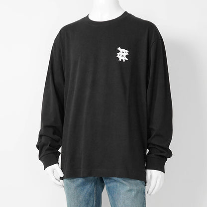 MAISON KITSUNE メンズ 長袖Tシャツ STUNT FOX LONG SLEEVE TEE SHIRT PM00104 KJ0119 BLACK ブラック P199