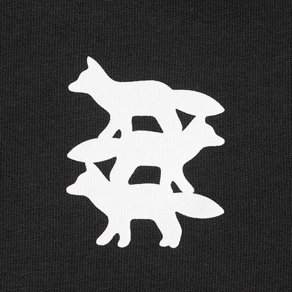 MAISON KITSUNE メンズ 長袖Tシャツ STUNT FOX LONG SLEEVE TEE SHIRT PM00104 KJ0119 BLACK ブラック P199