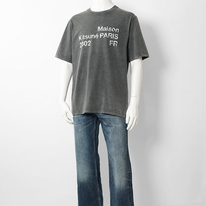 【2026SS SUMMER SALE】MAISON KITSUNE メンズ Tシャツ MAISON KITSUNE 2002 FADED COMFORT TEE SHIRT PM00124 KJ7036 BLACK FADED フェイデッド ブラック 0519