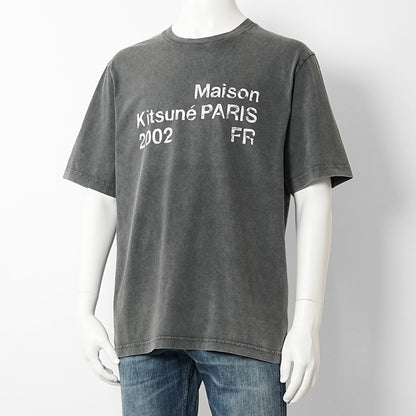 【2026SS SUMMER SALE】MAISON KITSUNE メンズ Tシャツ MAISON KITSUNE 2002 FADED COMFORT TEE SHIRT PM00124 KJ7036 BLACK FADED フェイデッド ブラック 0519