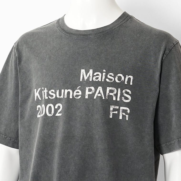 【2026SS SUMMER SALE】MAISON KITSUNE メンズ Tシャツ MAISON KITSUNE 2002 FADED COMFORT TEE SHIRT PM00124 KJ7036 BLACK FADED フェイデッド ブラック 0519