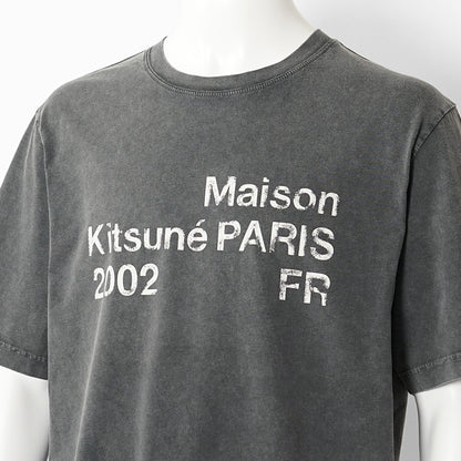 【2026SS SUMMER SALE】MAISON KITSUNE メンズ Tシャツ MAISON KITSUNE 2002 FADED COMFORT TEE SHIRT PM00124 KJ7036 BLACK FADED フェイデッド ブラック 0519