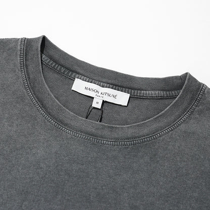 【2026SS SUMMER SALE】MAISON KITSUNE メンズ Tシャツ MAISON KITSUNE 2002 FADED COMFORT TEE SHIRT PM00124 KJ7036 BLACK FADED フェイデッド ブラック 0519
