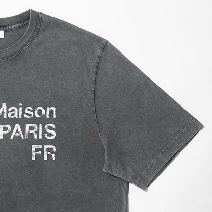 【2026SS SUMMER SALE】MAISON KITSUNE メンズ Tシャツ MAISON KITSUNE 2002 FADED COMFORT TEE SHIRT PM00124 KJ7036 BLACK FADED フェイデッド ブラック 0519