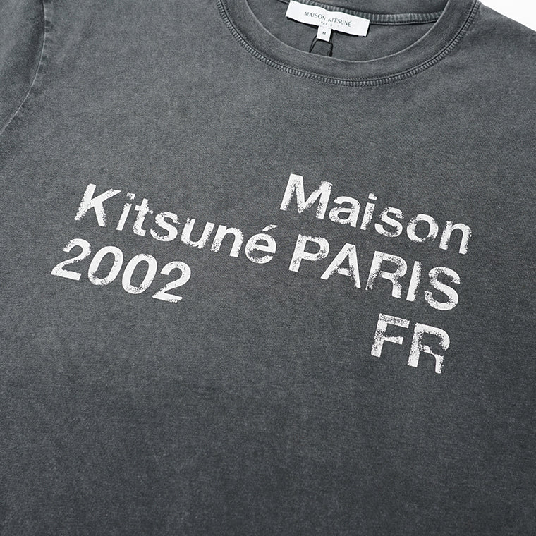 【2026SS SUMMER SALE】MAISON KITSUNE メンズ Tシャツ MAISON KITSUNE 2002 FADED COMFORT TEE SHIRT PM00124 KJ7036 BLACK FADED フェイデッド ブラック 0519
