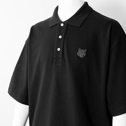 【SUMMER FINAL SALE】 MAISON KITSUNE メンズ ポロシャツ FOX HEAD OVERSIZE POLO PM00211 KP0001 2カラー