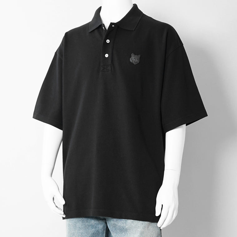 【SUMMER FINAL SALE】 MAISON KITSUNE メンズ ポロシャツ FOX HEAD OVERSIZE POLO PM00211 KP0001 2カラー