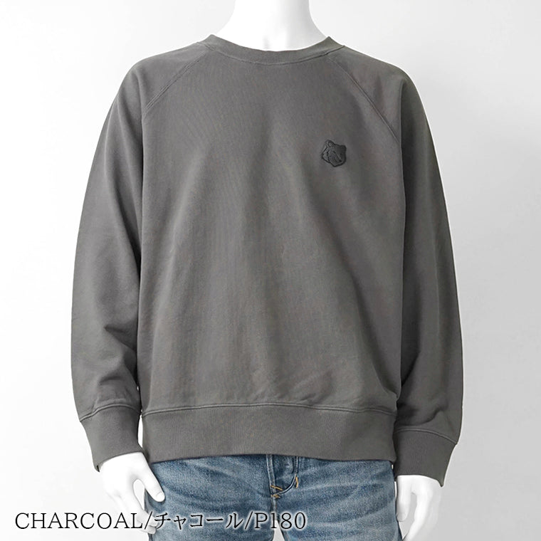 MAISON KITSUNE メンズ スウェットシャツ FOX HEAD OVERSIZE SWEATSHIRT PM00306 KM0340 2カラー