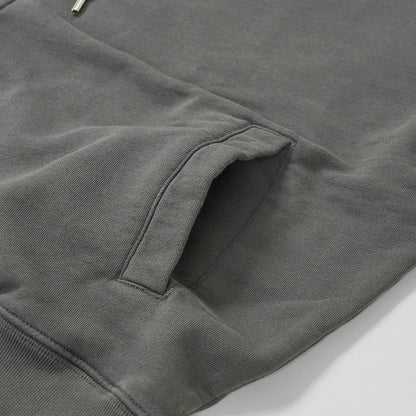 MAISON KITSUNE メンズ ジップアップパーカー FOX HEAD ZIPPED OVERSIZE HOODIE PM02138 KM0340 CHARCOAL チャコール P180