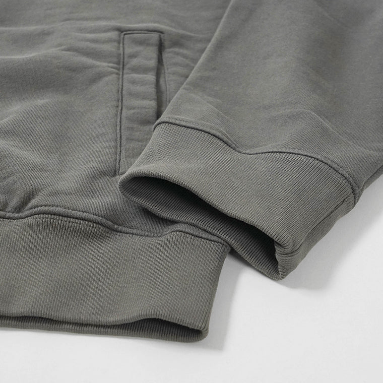 MAISON KITSUNE メンズ ジップアップパーカー FOX HEAD ZIPPED OVERSIZE HOODIE PM02138 KM0340 CHARCOAL チャコール P180