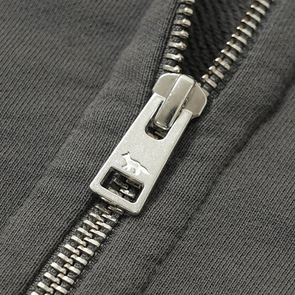 MAISON KITSUNE メンズ ジップアップパーカー FOX HEAD ZIPPED OVERSIZE HOODIE PM02138 KM0340 CHARCOAL チャコール P180