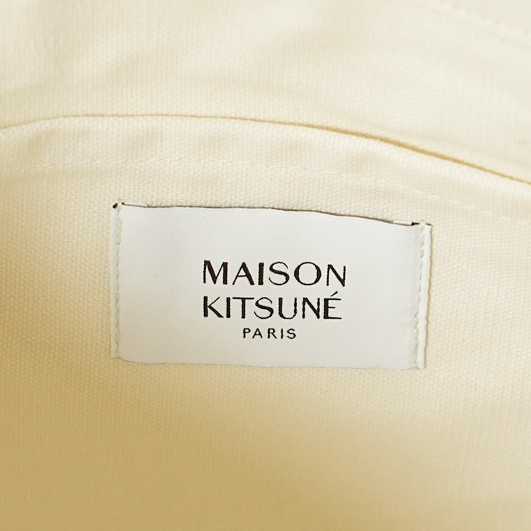 MAISON KITSUNE レディース メンズ トートバッグ DRESSED FOX TOTE PM05107 WW9042 ECRU ベージュ P700