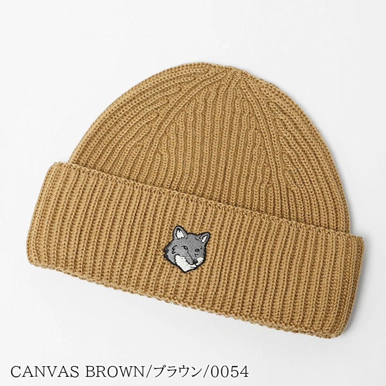 MAISON KITSUNE メンズ レディース ニットキャップ FOX HEAD LARGE BEANIE PM06112 KT1022 2カラー