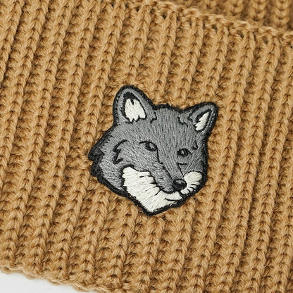 MAISON KITSUNE メンズ レディース ニットキャップ FOX HEAD LARGE BEANIE PM06112 KT1022 2カラー