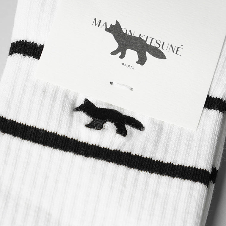 MAISON KITSUNE メンズ ソックス PROFILE FOX SPORTY SOCKS PM06401 KT1173 2カラー