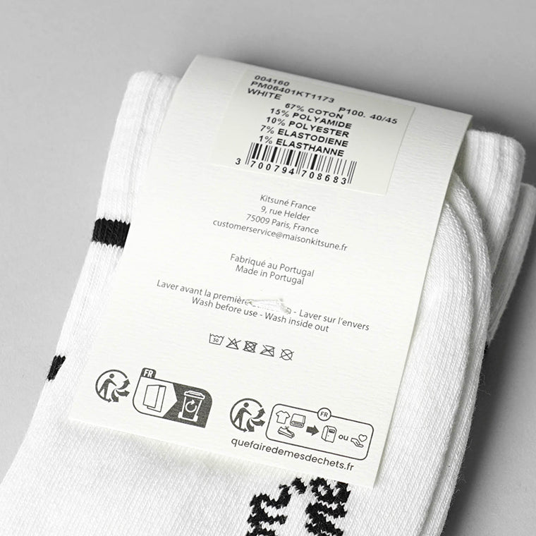 MAISON KITSUNE メンズ ソックス PROFILE FOX SPORTY SOCKS PM06401 KT1173 2カラー