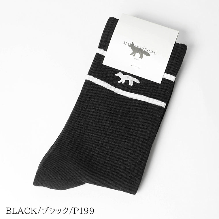 MAISON KITSUNE メンズ ソックス PROFILE FOX SPORTY SOCKS PM06401 KT1173 2カラー