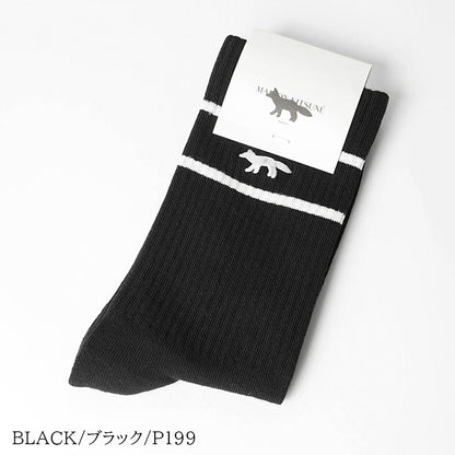 MAISON KITSUNE メンズ ソックス PROFILE FOX SPORTY SOCKS PM06401 KT1173 2カラー