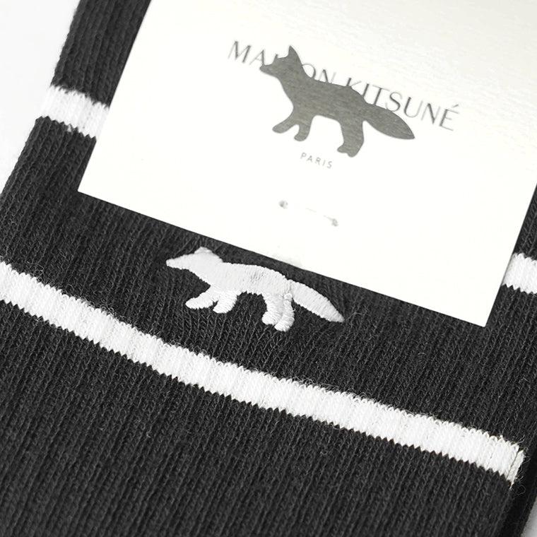 MAISON KITSUNE メンズ ソックス PROFILE FOX SPORTY SOCKS PM06401 KT1173 2カラー
