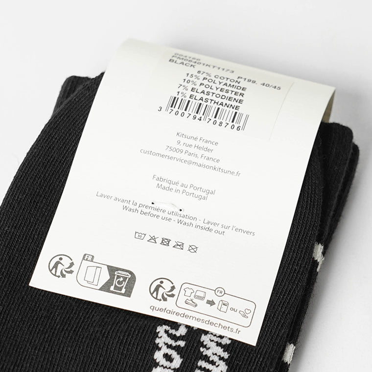 MAISON KITSUNE メンズ ソックス PROFILE FOX SPORTY SOCKS PM06401 KT1173 2カラー