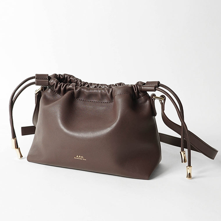 A.P.C. レディース ショルダーバッグ NINON MINI PUAAT F61582 DARK BROWN ダークブラウン CAE