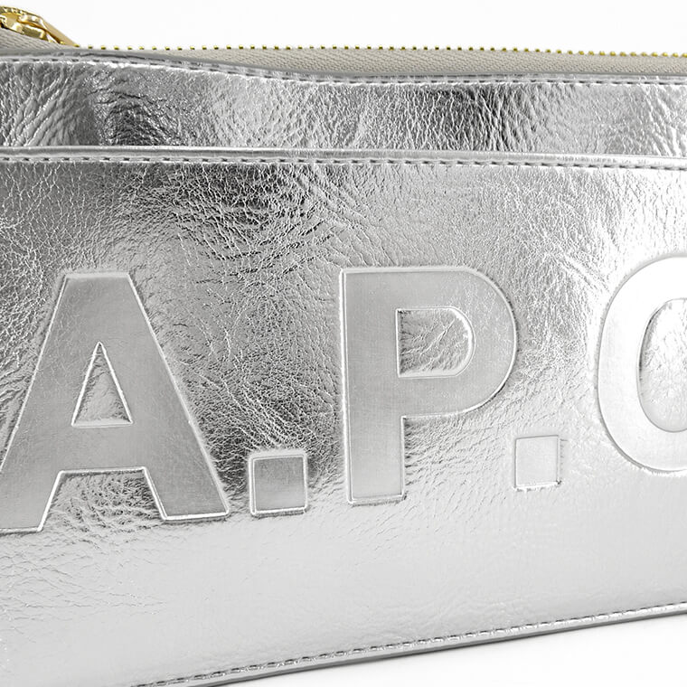 A.P.C. レディース クラッチバッグ POCHETTE MARKET PUABK M63566 ARGENT シルバー RAB