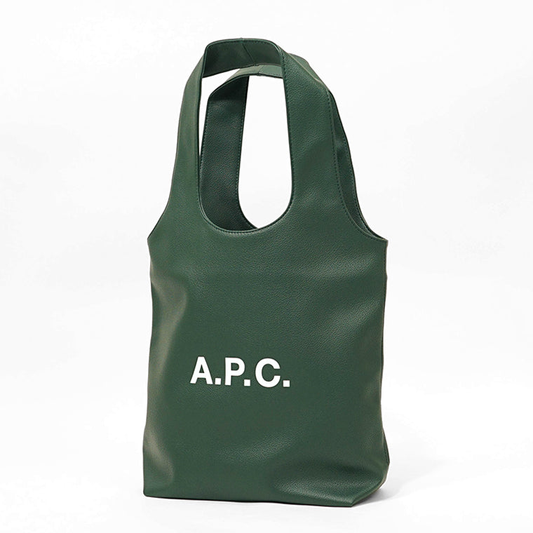 A.P.C. レディース メンズ トートバッグ TOTE NINON SMALL PUABO M61861 VERT FONCE ダークグリーン KAF