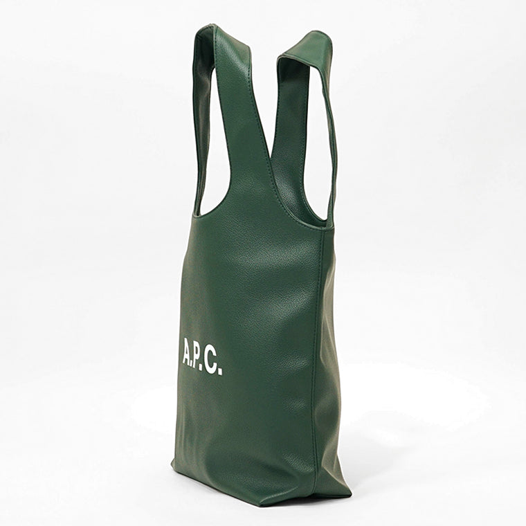 A.P.C. レディース メンズ トートバッグ TOTE NINON SMALL PUABO M61861 VERT FONCE ダークグリーン KAF