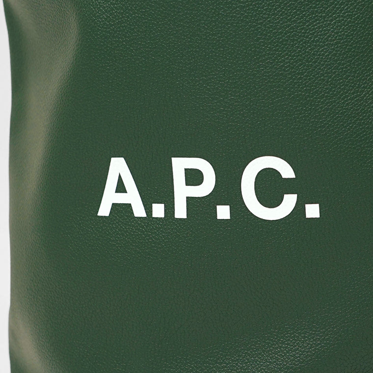 A.P.C. レディース メンズ トートバッグ TOTE NINON SMALL PUABO M61861 VERT FONCE ダークグリーン KAF