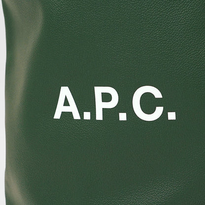 A.P.C. レディース メンズ トートバッグ TOTE NINON SMALL PUABO M61861 VERT FONCE ダークグリーン KAF