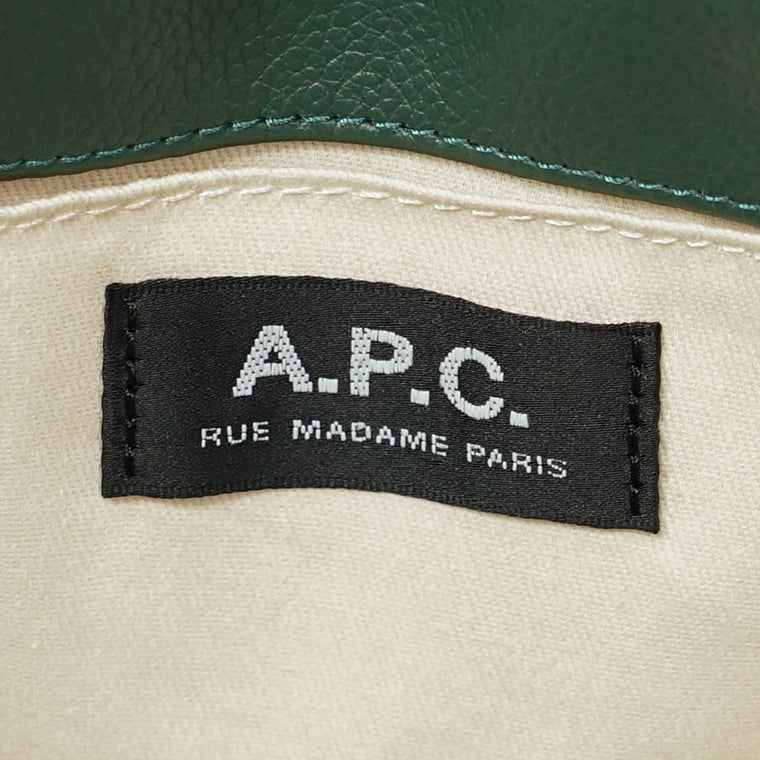 A.P.C. レディース メンズ トートバッグ TOTE NINON SMALL PUABO M61861 VERT FONCE ダークグリーン KAF